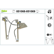 Valeo Electric Window Regulator Lifter Left Front 851068