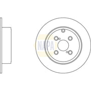 NAPA 2 x Solid Brake Discs fits Toyota Corolla 2000-2007 1.4 1.8 2.0