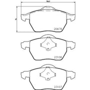 Mintex Front Brake Pad Set fits Volvo C70 I 1997-2005 2.0 2.4