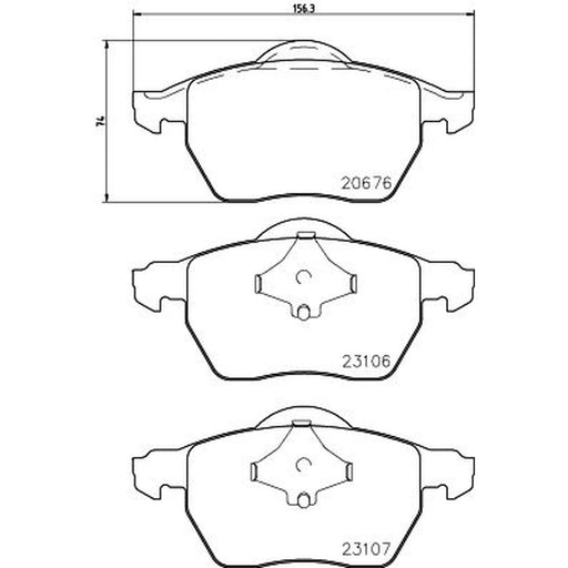 Mintex Front Brake Pad Set fits Volvo C70 I 1997-2005 2.0 2.4
