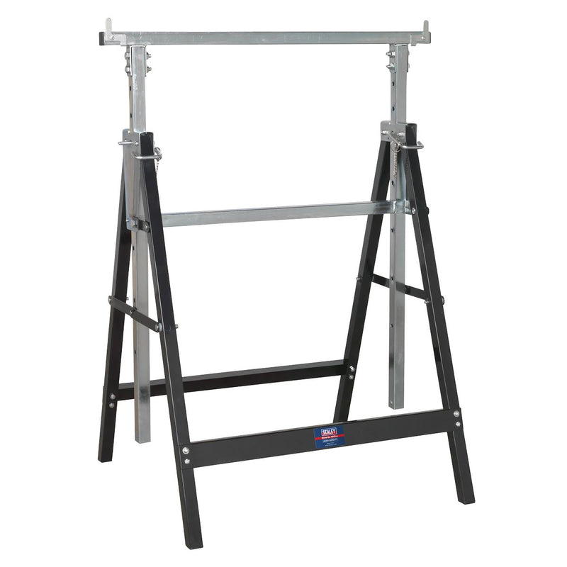 Sealey Fold Down Telescopic Trestle 200kg Capacity - Pair FDT32 Sealey - Dynamic Drive