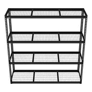 Heavy-Duty Modular Racking Unit 4 Mesh Shelves 300kg Capacity Per Level 1820mm Sealey - Dynamic Drive