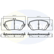 Comline Front & Rear Brake Discs & Pads fits Mercedes-Benz A-Class 2018-2019