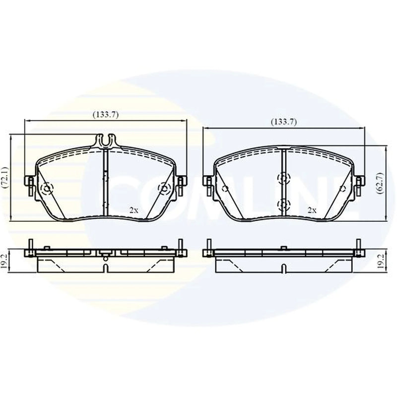 Comline Front & Rear Brake Discs & Pads fits Mercedes-Benz A-Class 2018-2019