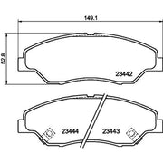 Mintex Front Brake Pad Set fits Kia Retona Closed Off-Road Vehicle 1999-2001 2.0