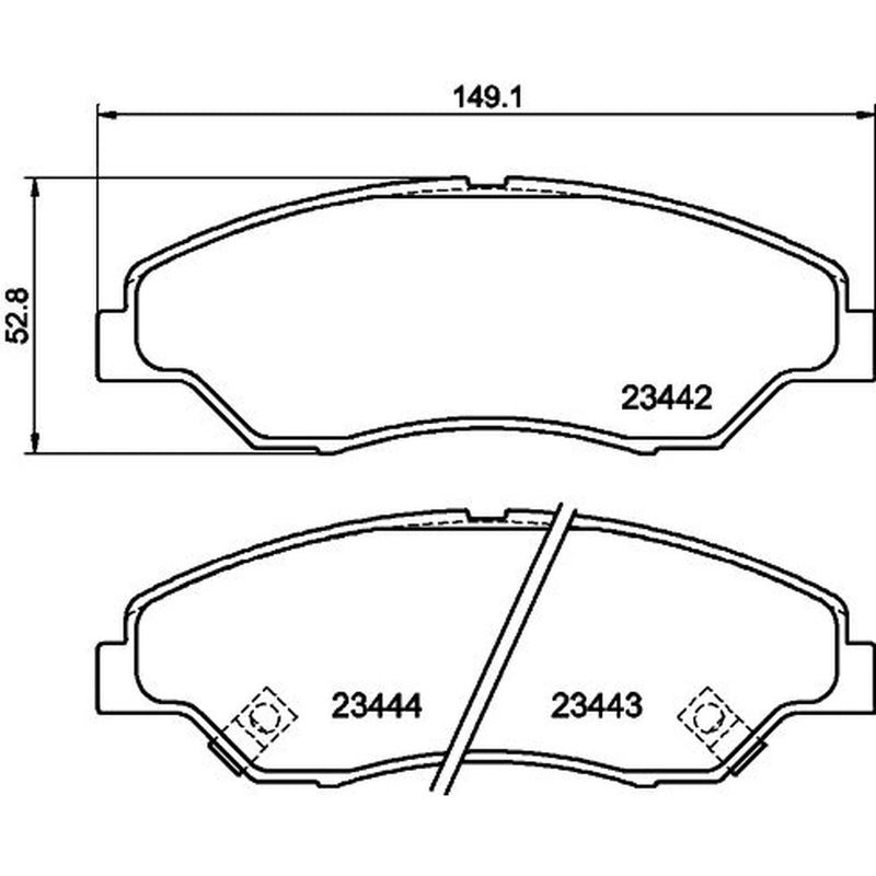 Mintex Front Brake Pad Set fits Kia Retona Closed Off-Road Vehicle 1999-2001 2.0