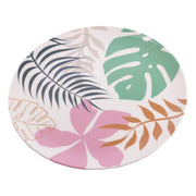 4 x Reusable Plastic Melamine Jungle Flowers 8" Plates for Camping Picnic Summit - Dynamic Drive