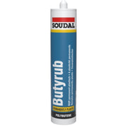 4 x Soudal Butyrub Non Setting Butyl bedding Sealant Seitz Window Glazing White Soudal - Dynamic Drive