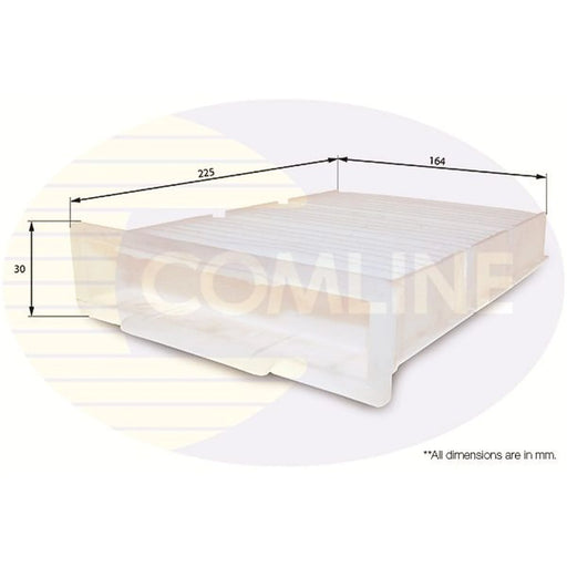 Comline Cabin Air Filter (Pollen Filter) fits Citroën C1 2005-2014 1.0 1.4