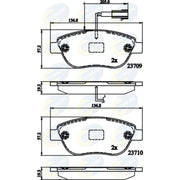 Comline Front Brake Discs & Pads fits Fiat Punto Evo 2009-2012 1.3 1.4 1.6