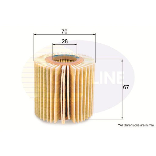 Comline Engine Oil Filter fits Lexus Es 2012-2018