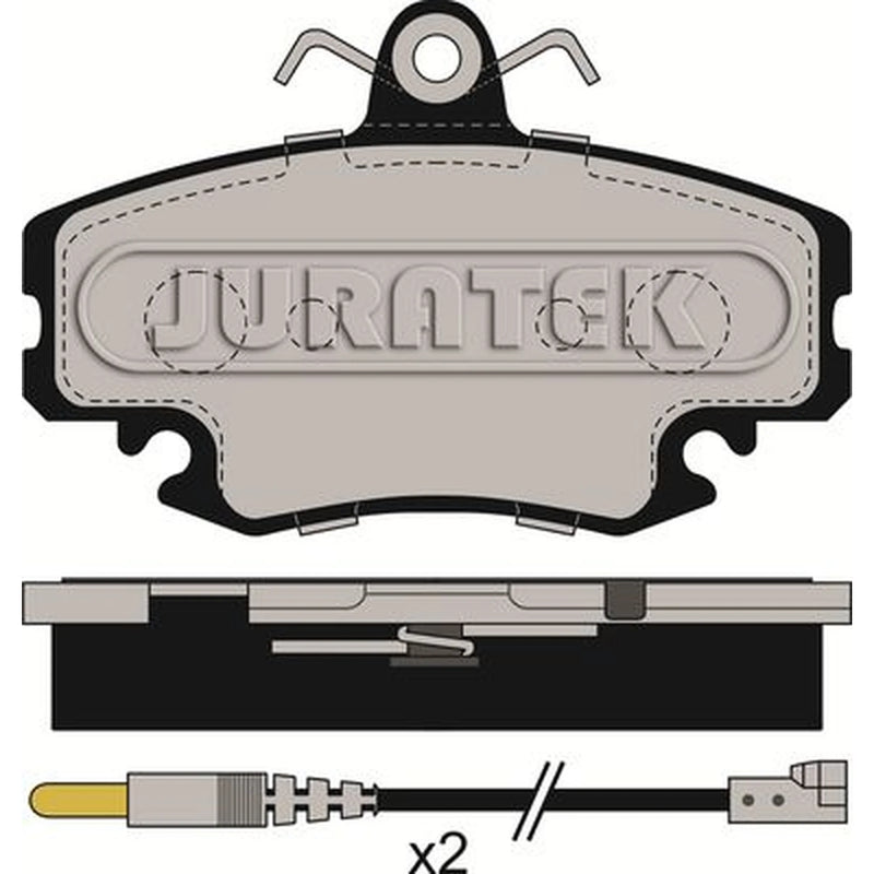 Juratek Front Brake Pad Set fits Dacia Logan 2004-2012 1.2 1.4 1.5 1.6