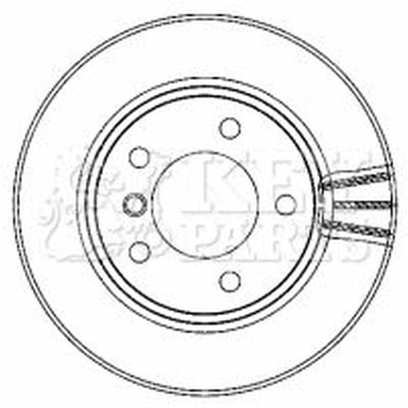 Key Parts 2 x Vented Brake Discs fits BMW 1 2004-2011