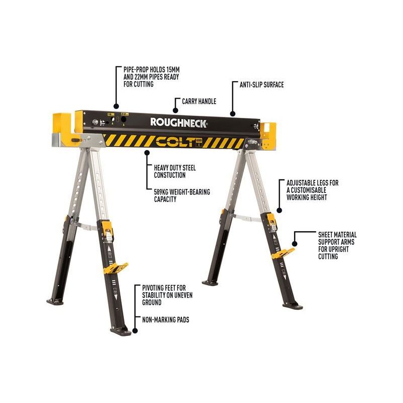 Roughneck COLT 600E Sawhorse (Twin Pack) Roughneck - Dynamic Drive