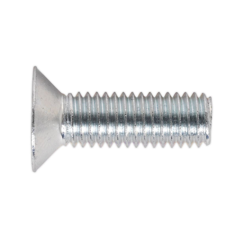 Sealey Machine Screw M8 x 25mm Countersunk Pozi Zinc Pack of 50 MSC825 Sealey - Dynamic Drive