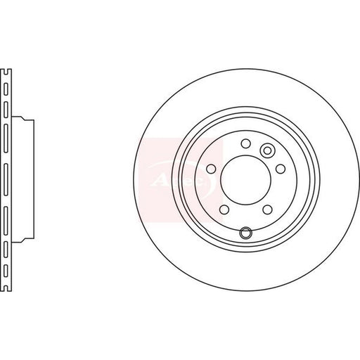 Apec 2 x Vented Brake Discs fits Land Rover Range Rover Sport I 2009-2013 5.0