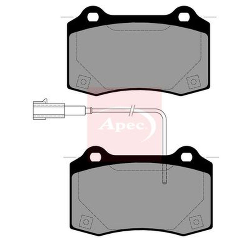 Apec Rear Brake Pad Set fits Maserati Ghibli III 2013 on 3.0