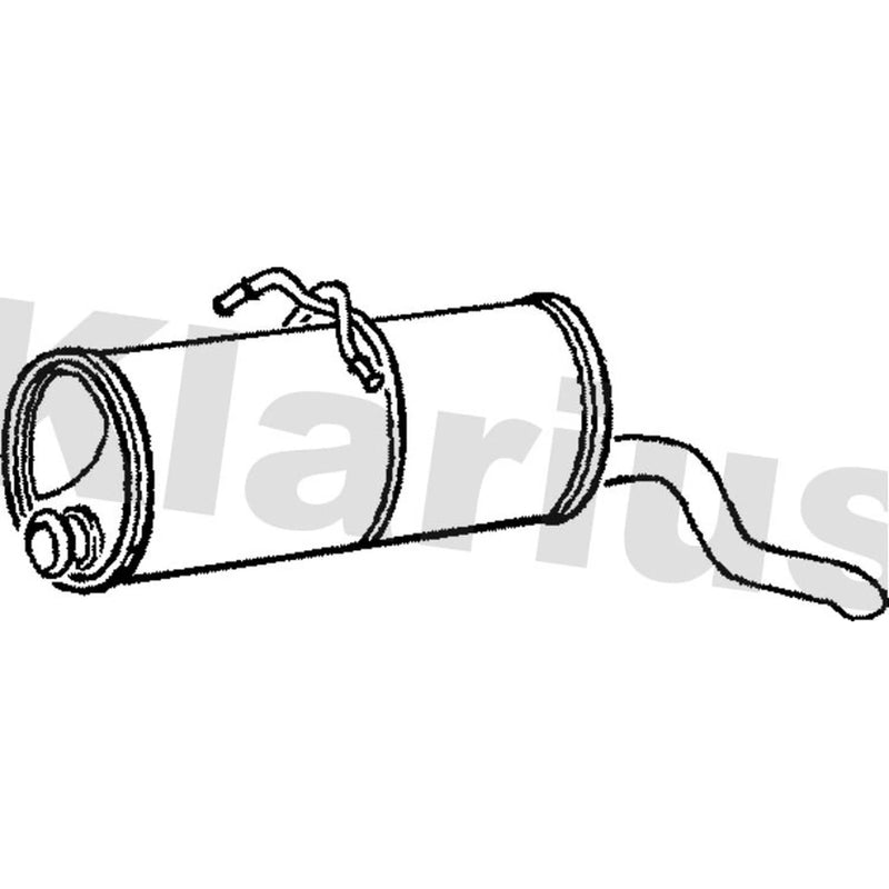 Klarius Box With Tail Pipe Rear fits Citroën Berlingo First 1999-2005 2.0