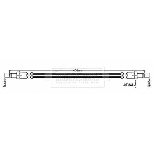 Borg & Beck Brake Hydraulic Hose Line Front Right BBH6244