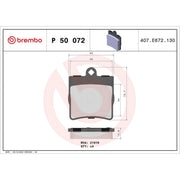 Brembo 4 x Rear Brake Pad Set fits Mercedes-Benz C-Class 2000-2008