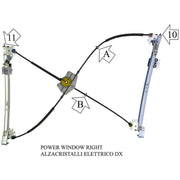 Valeo Electric Window Regulator Lifter Right Front 852589