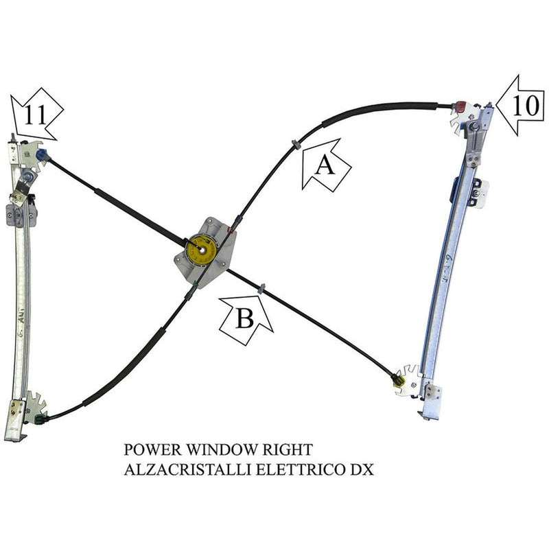 Valeo Electric Window Regulator Lifter Right Front 852589