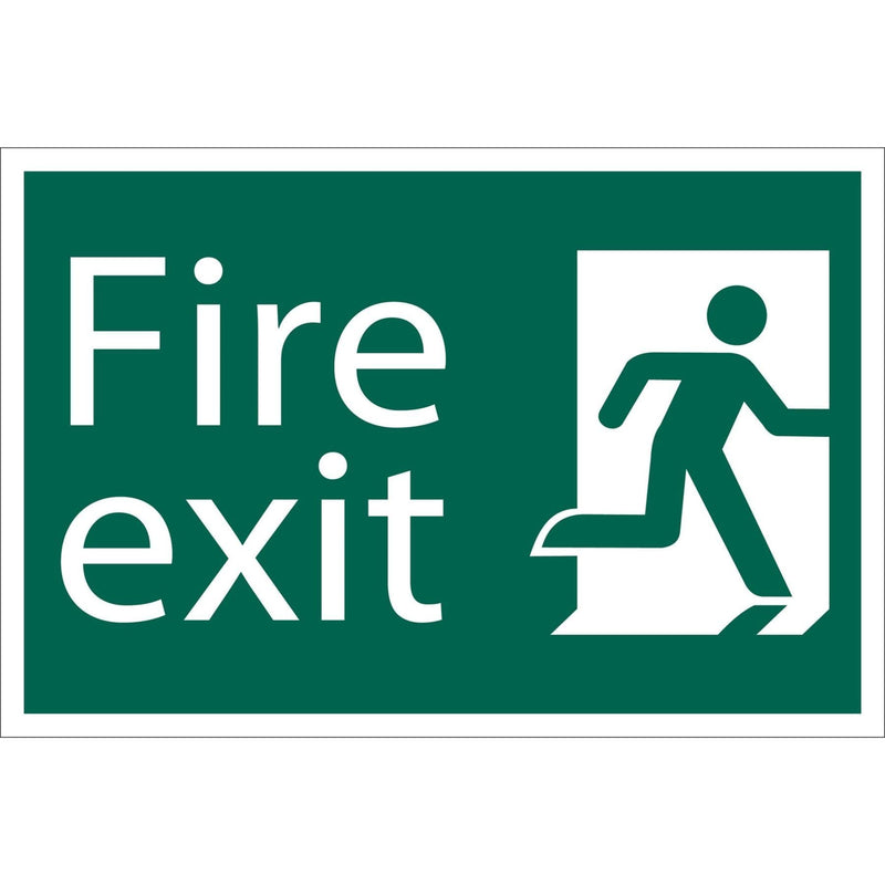 Draper Fire Exit' Safety Sign, 300 x 200mm 72449 Draper - Dynamic Drive