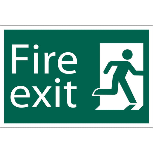 Draper Fire Exit' Safety Sign, 300 x 200mm 72449 Draper - Dynamic Drive