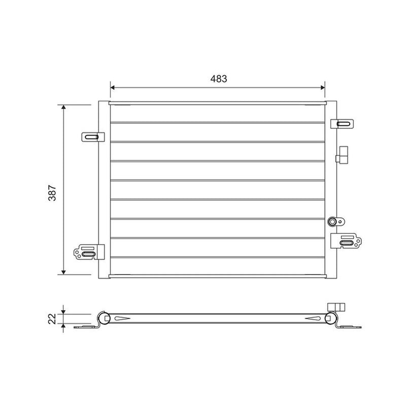 Valeo Air Conditioning Condenser 822754