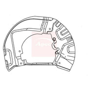Apec Brake Disc Splash Guard Front Right fits BMW 5 2001-2010
