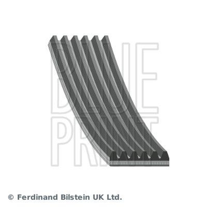 Blue Print Aux Belt Kit (V-Ribbed Belt + Tensioner + Idler) fits Ford Puma