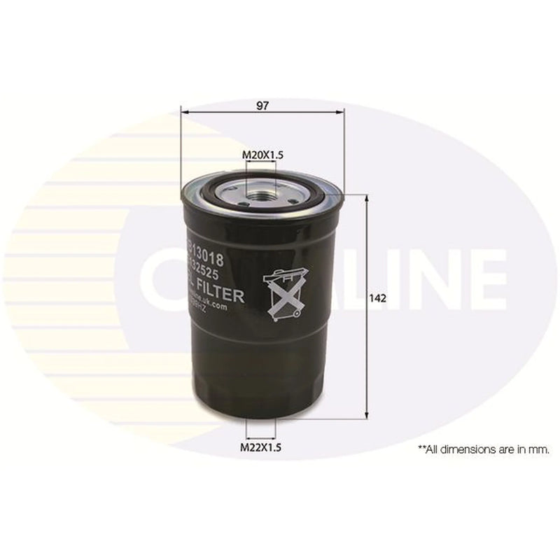Comline Fuel Filter Element fits Mitsubishi Shogun Canvas Top 2000-2006 2.5 3.2