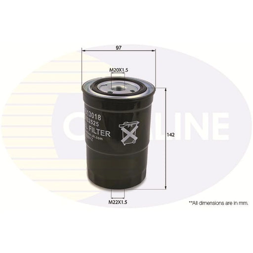Comline Fuel Filter Element fits Mitsubishi Shogun Canvas Top 2000-2006 2.5 3.2