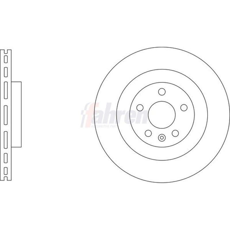 Fahren Front Vented & Rear Vented Brake Discs & Pads fits Volvo V90 II 2017-2021
