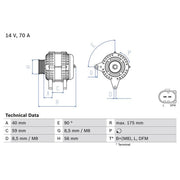 Bosch Car Alternator 12V