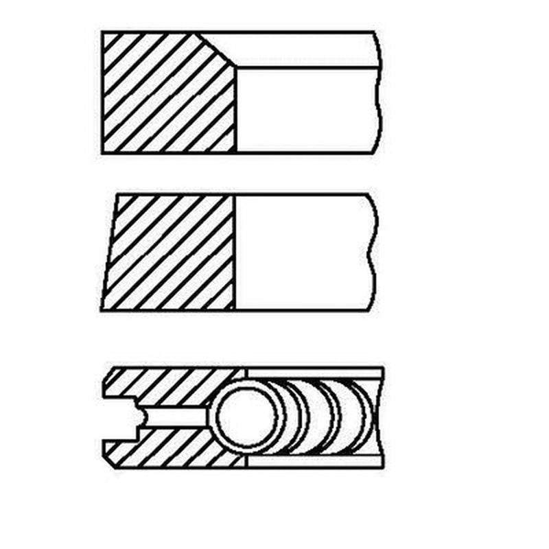 FAI Piston Ring Kit (1CYL) PR7-000 4376345 PR7-000
