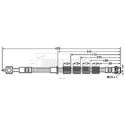 Borg & Beck Brake Hydraulic Hose Line Front Left BBH7584