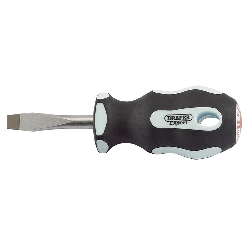 Draper Plain Slot Soft Grip Screwdriver, 6.5 x 38mm 34977 Draper - Dynamic Drive