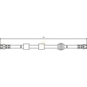 NAPA Brake Hydraulic Hose Line Front fits Ford Galaxy 1996-2006 1.9 2.0 2.3