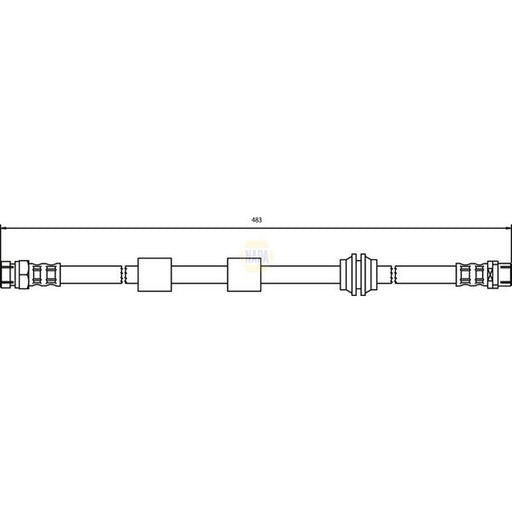 NAPA Brake Hydraulic Hose Line Front fits Ford Galaxy 1996-2006 1.9 2.0 2.3