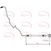Apec Brake Hydraulic Hose Line Rear Left fits Audi A1 2010-2018 1.0 1.2 1.4 1.6