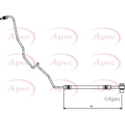 Apec Brake Hydraulic Hose Line outer HOS4136