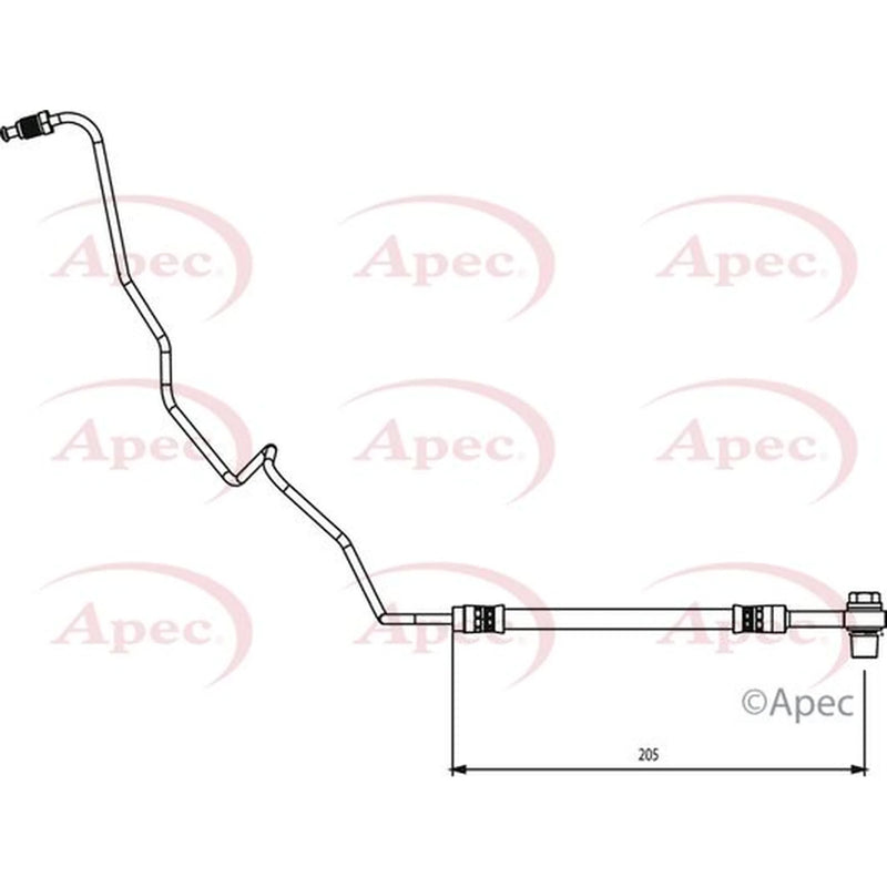 Apec Brake Hydraulic Hose Line outer HOS4136
