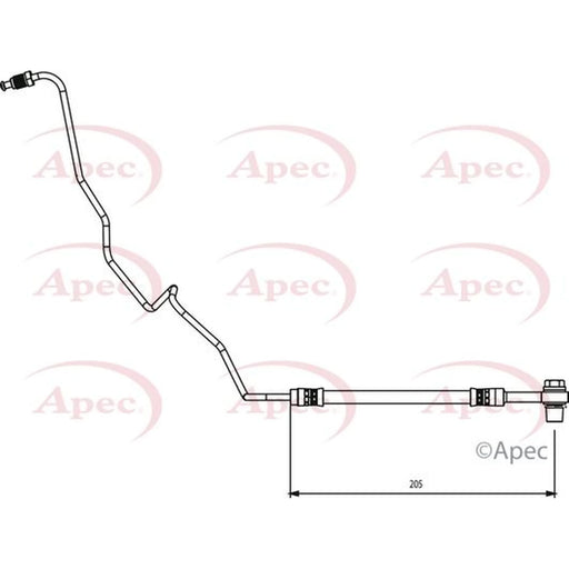 Apec Brake Hydraulic Hose Line outer HOS4136