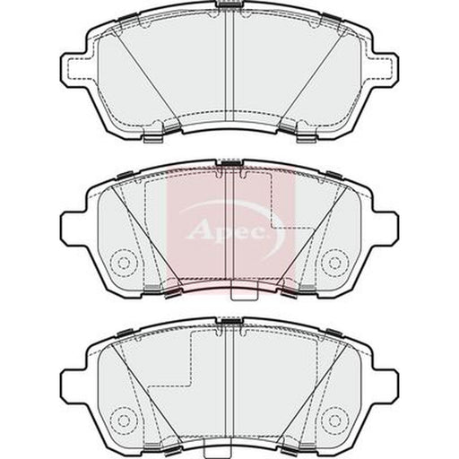 Apec Front Brake Pad Set fits Ford Fiesta 2010-2017 1.6