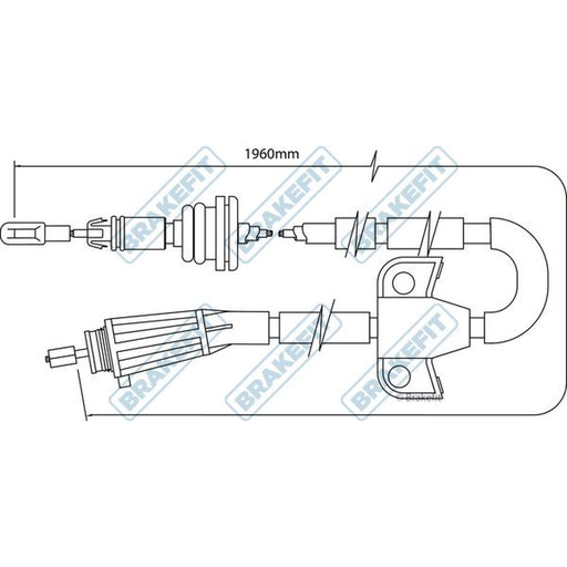 Apec Handbrake Cable Left Rear fits Volvo V70 1999-2008 2.0 2.4 2.5
