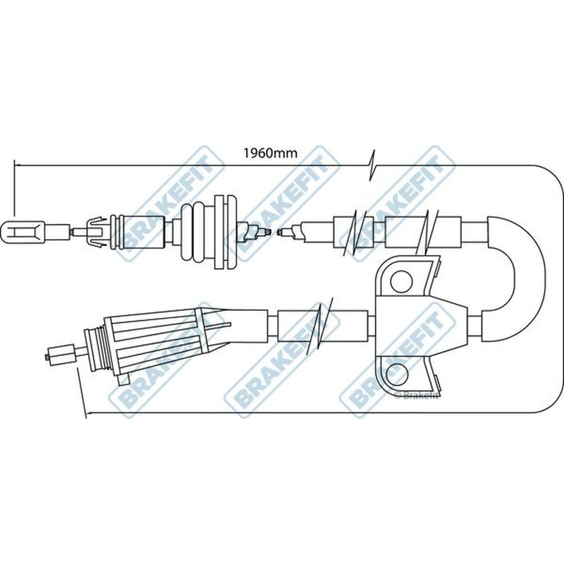 Apec Handbrake Cable Left Rear fits Volvo V70 1999-2008 2.0 2.4 2.5