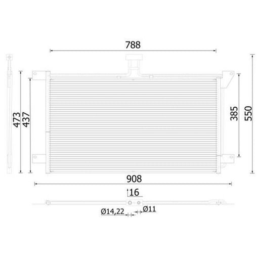 Mahle Air Conditioning Condenser fits Scania 4 - Series 1995-2008