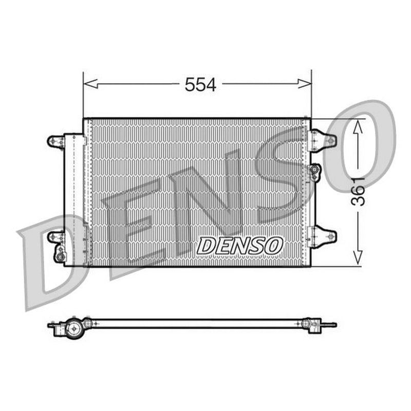Denso Air Conditioning Condenser fits Ford Galaxy I 1995-2006 1.9 2.0 2.3 2.8