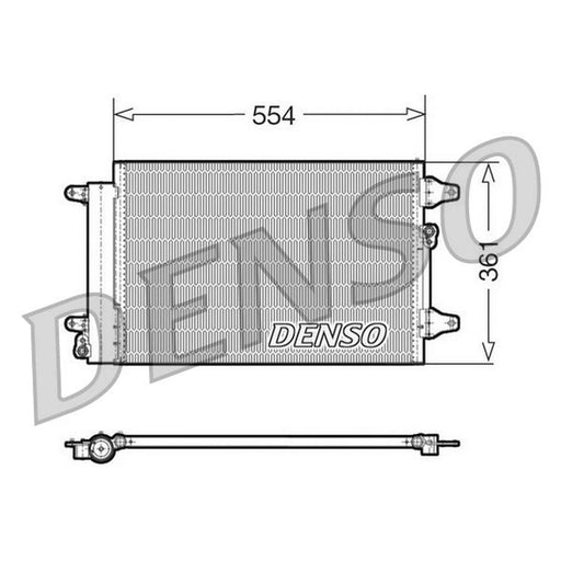 Denso Air Conditioning Condenser fits Ford Galaxy I 1995-2006 1.9 2.0 2.3 2.8